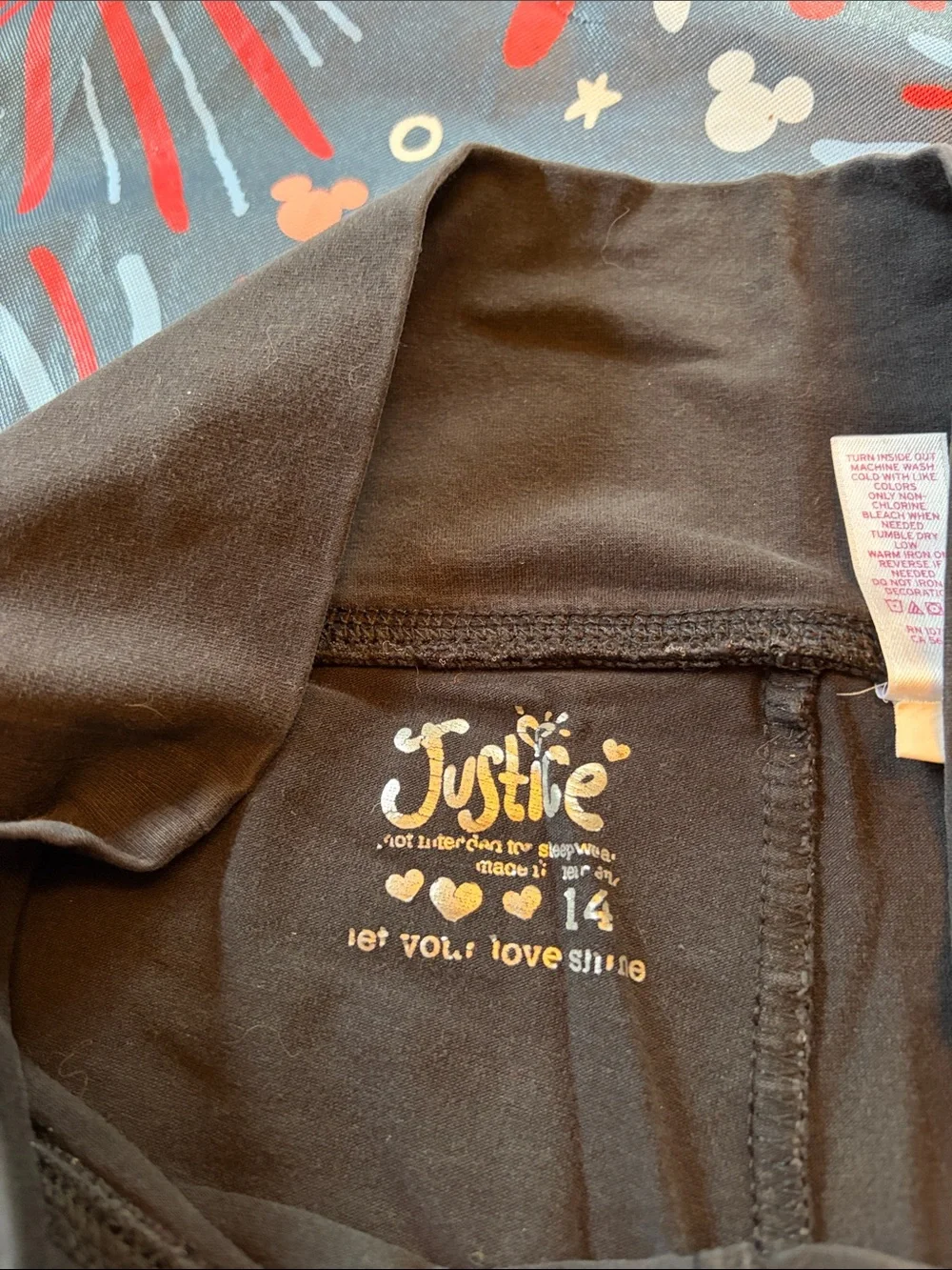 Kids Size 14 Justice leggings in black